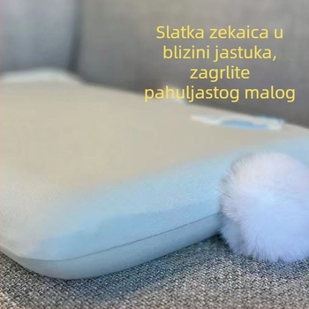 Dječji jastuk od memorijske pjene s odvojivim i perivim jezgrom, pravokutnog oblika, potpora za vrat, prilagodljiv