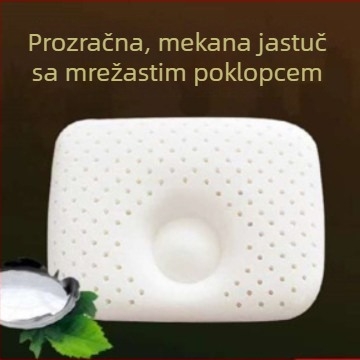 Jastuk za oblikovanje dječje glave od prirodnog lateksa, pravokutnog oblika, prozračan kroz sve sezone, za uzrast 0-14 godina