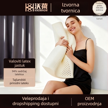Prirodni lateksni valoviti jastuk za vrat, univerzalne namjene, pogodan za djecu i odrasle