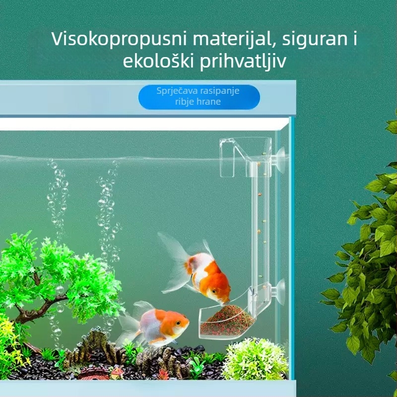 Jinlijia Hranilica za akvarij — Plastika, fiksni cijev za hranjenje s potopnim i plutajućim prstenom za hranjenje