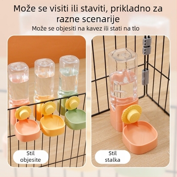Viseći posuda za vodu za kućne ljubimce — PP materijal; automatsko hranjenje; marka Meow Heart Baby; porijeklo Zhejiang
