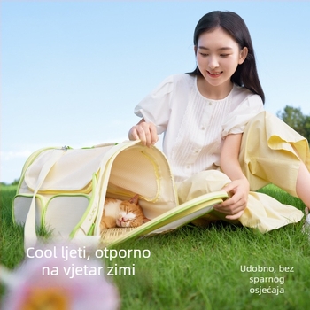 Torba za kućne ljubimce za mačke i pse - Oxford materijal, lagana, crossbody dizajn, veliki kapacitet