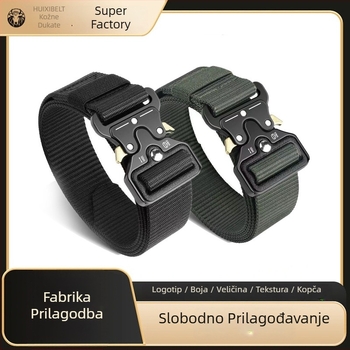 Vanjski taktički pojas od najlona s maskirnim uzorkom, kopča od legure, zatvarač bez zubića, širina 2–4 cm, sjajna elektroplating završna obrada