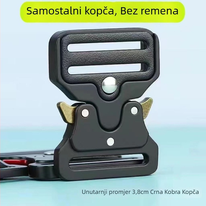 Vanjski taktički pojas od najlona s maskirnim uzorkom, kopča od legure, zatvarač bez zubića, širina 2–4 cm, sjajna elektroplating završna obrada