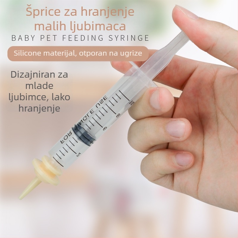 Silikonska štrcaljka za tekuću prehranu - ručna upotreba - pogodna za mačke, pse, hrčke, zečeve i ptice - 120 komada u kutiji