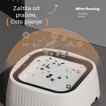 Posuda za psa za vodu, otporna na prskanje, plutajući dizajn, viseća konstrukcija, otporna na prevrnuti, plastika