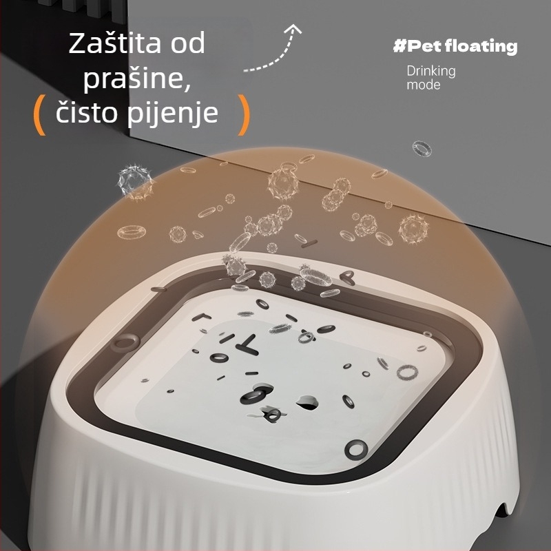 Posuda za psa za vodu, otporna na prskanje, plutajući dizajn, viseća konstrukcija, otporna na prevrnuti, plastika