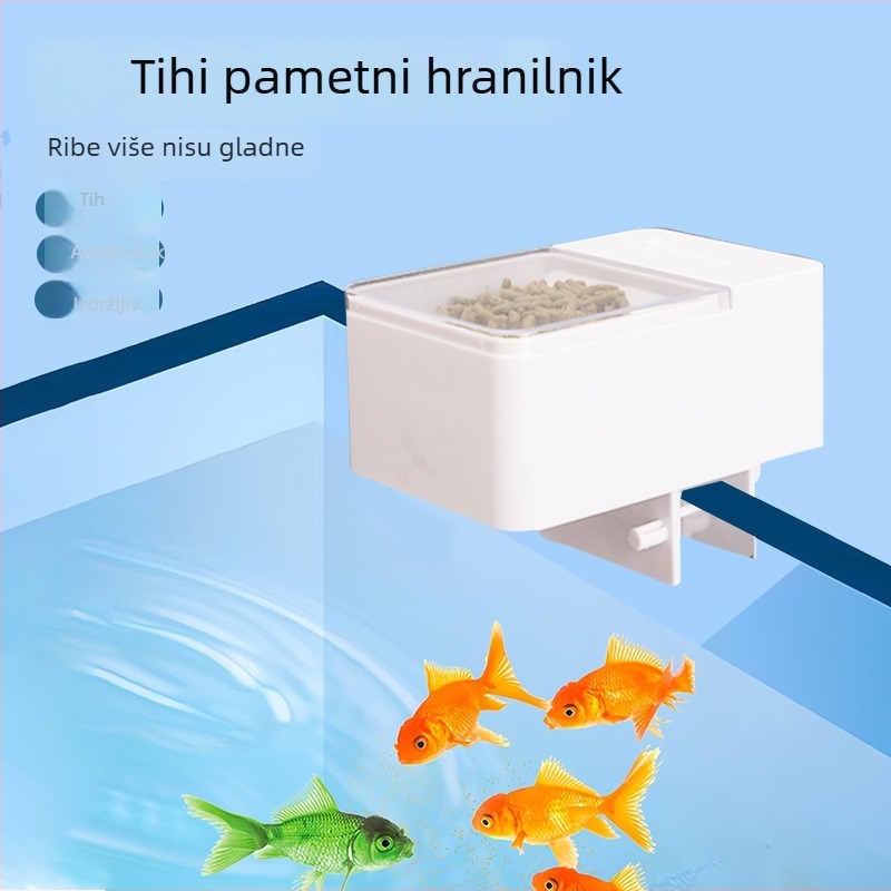 Automatizirani hranilnik za akvarij, ABS materijal, pametni tajmer, pogodan za koi i zlatne ribice, kompletan set, kutija od 36 komada