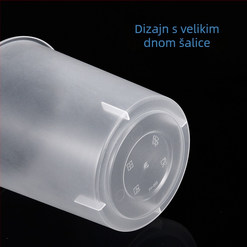 Jednokratna PP čaša za piće, kružnog oblika, kapacitet 501–600 ml, biorazgradiva, mogućnost otiska/logotipa