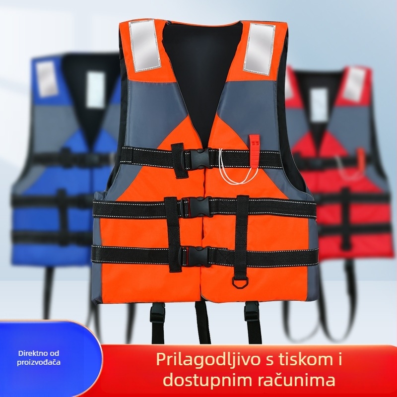 Spasiva jakna za odrasle – profesionalna, s visokom plovnosti, prijenosna, za brodove i ribolov