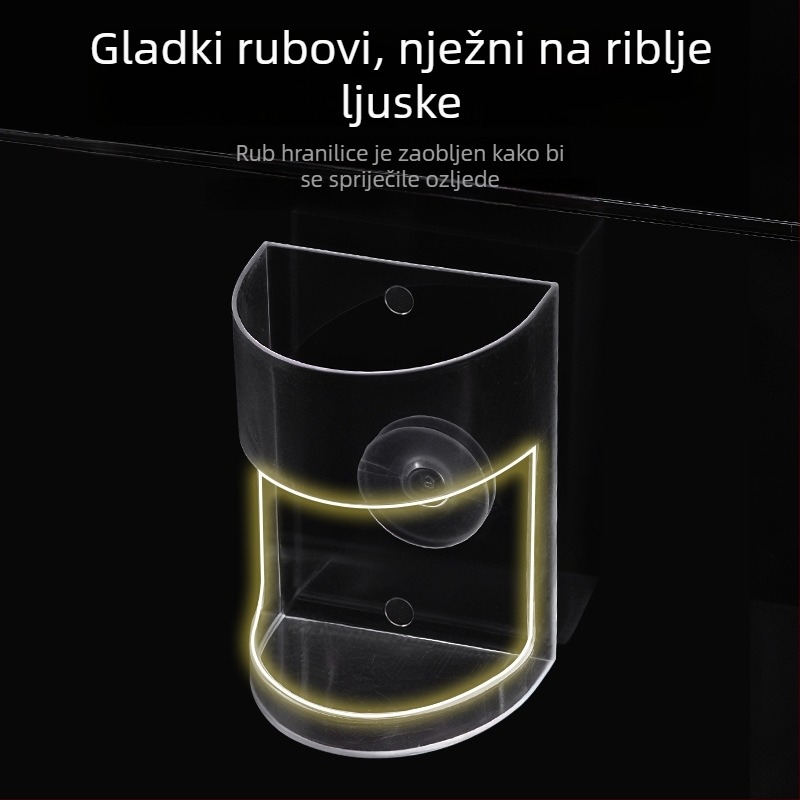 Weibi hranilica za akvarij od polistirena s dvostrukom usisnom čašom, polukružni dizajn, automatsko hranjenje (Model S076002)