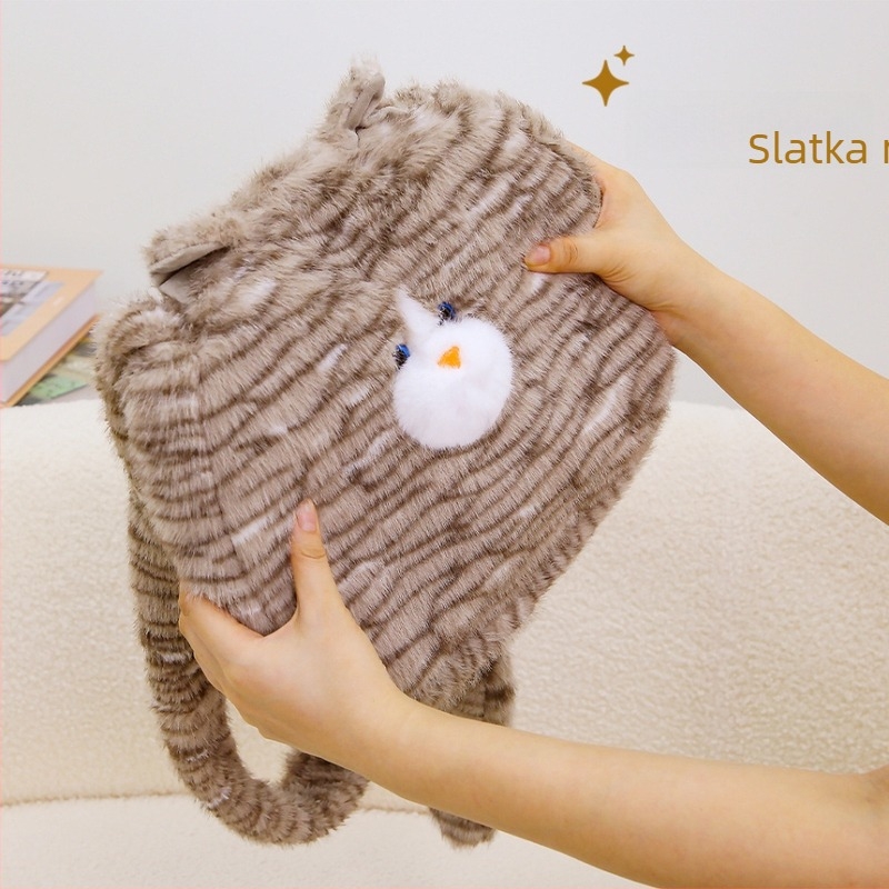 Mačja pliš lutka — super mekani kratki pliš, punjenje od poliesterskog vlakna, za djecu 4–6 godina