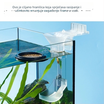 Prsten za hranjenje u akvariju, fiksno hranjenje riba i kozica, akril, Yee