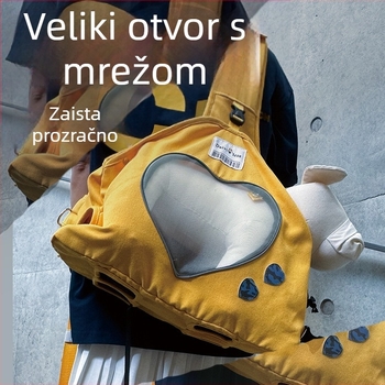 Torba za mačke od platna, mekana, prozračna, kapacitet 5 kg