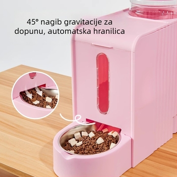 Automatski dispenser vode i hranilica za mačke i pse, sve-u-jednom uređaj za hranjenje i vodu, plastika, mpets, pakiranje od 2 komada