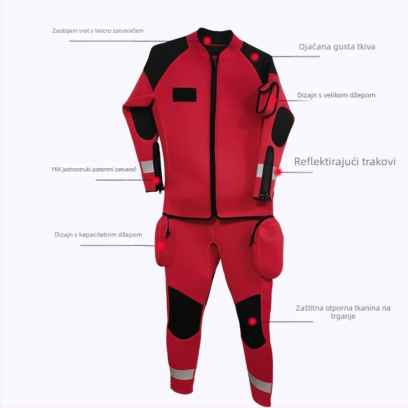 HYJW-008 Set za vodeno spašavanje s kacigom, spašavajućom obućom, nožem i užetom