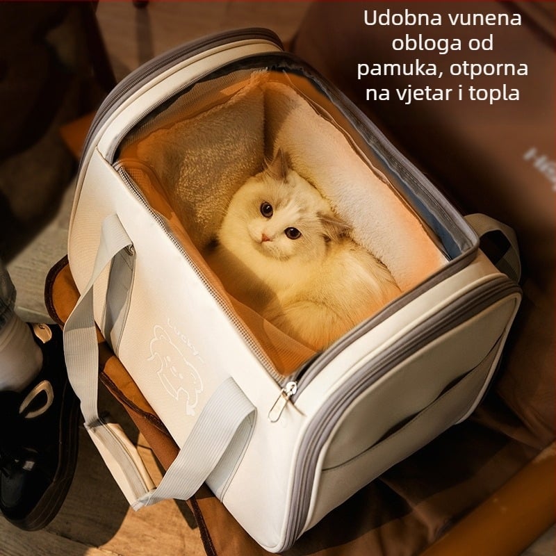 Prenosiva torba za mačke, lagana, veliki kapacitet 1000, cartoon uzorak, Neurotic Cat marka, anti-stres