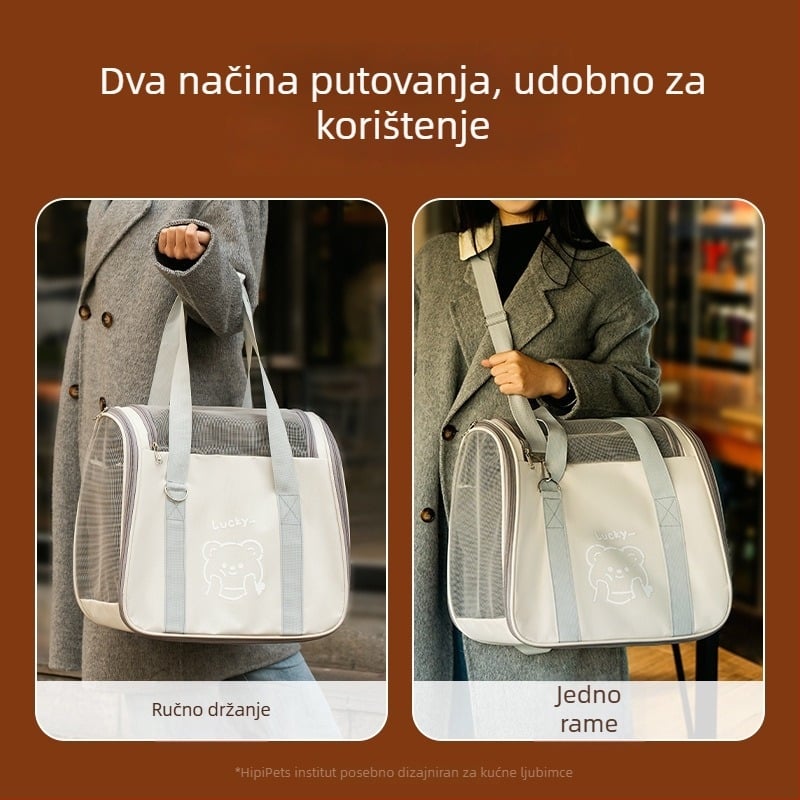 Prenosiva torba za mačke, lagana, veliki kapacitet 1000, cartoon uzorak, Neurotic Cat marka, anti-stres