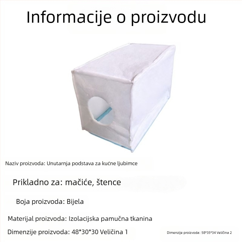 Unutarnji liner za torbu za kućne ljubimce – pamuk i lan, zimska izolacija, mekan, podrijetlo Hebei, brend Rice Elephant.
