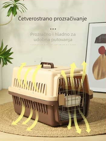 Prijenosni kut za mačke za putovanja, dimenzije 48x32x30 cm, PP+ABS konstrukcija