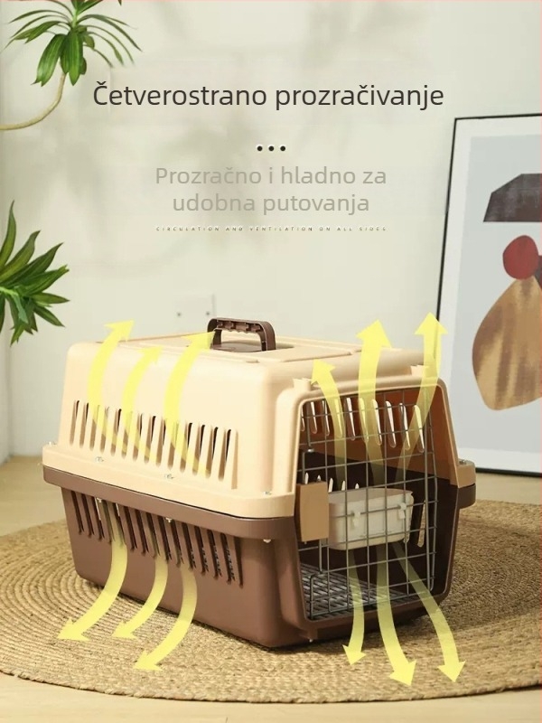 Prijenosni kut za mačke za putovanja, dimenzije 48x32x30 cm, PP+ABS konstrukcija