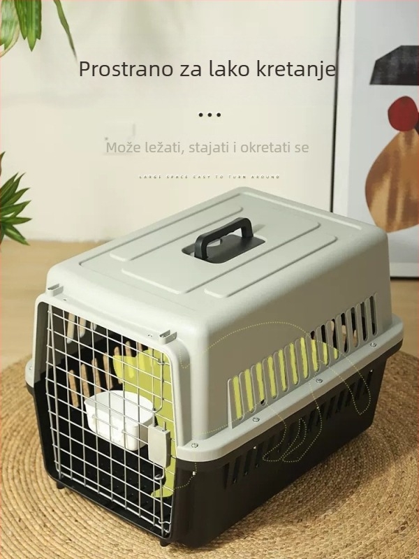 Prijenosni kut za mačke za putovanja, dimenzije 48x32x30 cm, PP+ABS konstrukcija