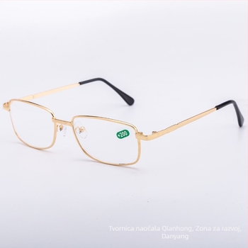 Očala za čitanje s TAC asferičnim lećama, metalni ovalni okvir, puni okvir, model 2588, personalizirani stil za starije muškarce