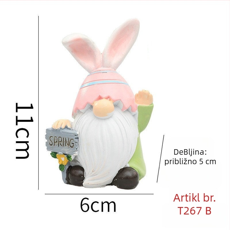 Winning Uskrsna figura od smole – zeko gnoms elf dekor dom