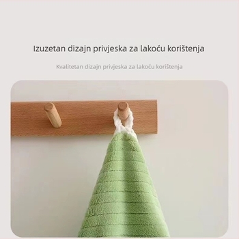 Dječji ručnik za lice od koralnog velura, 150D, izvezen i obrubljen, težina ispod 50 g