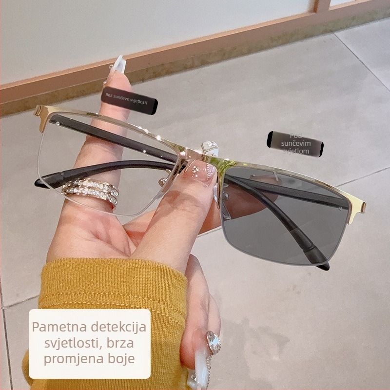 Naočale za čitanje s progresivnim višefokalnim lećama, fotokromne leće i zaštita od plavog svjetla, UV zaštita