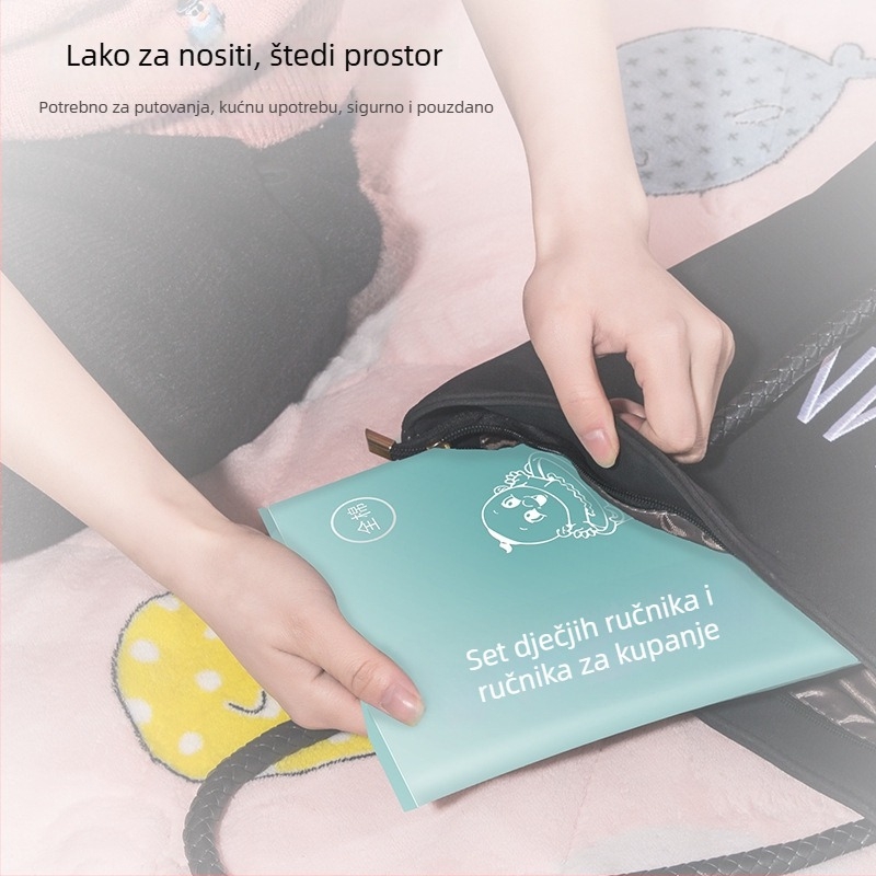 Set bebi ručnika za kupanje, pamuk s viscose vlaknom, 50-80 g po ručniku, Golden thread