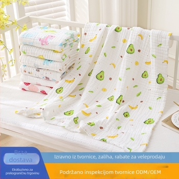 Dječji pamučni ručnik za kupanje i deka • Ravno tkanje • Ultra-soft pređa 20 • Težina 120–140 g • Za bebe