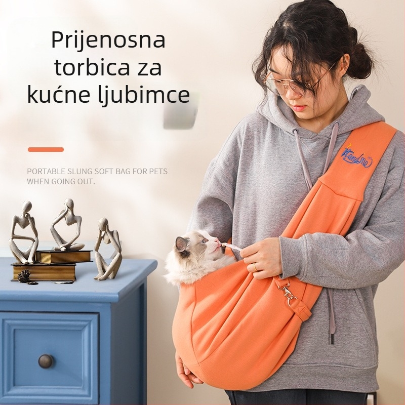 Poliesterska torba za izlaske kućnih ljubimaca, sklopiva preko ramena, prozračna, velika kapaciteta