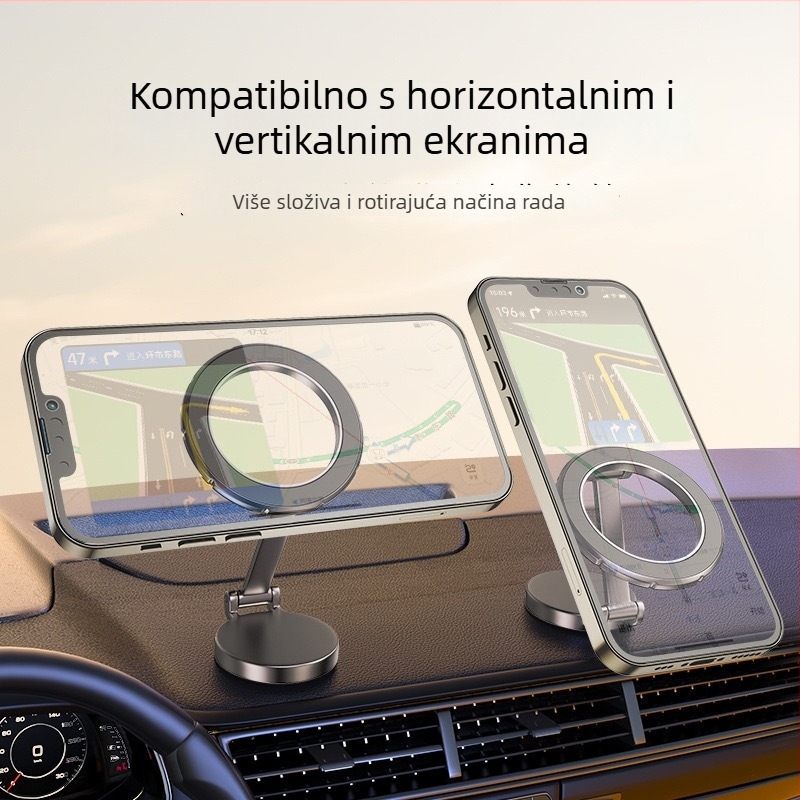 Auto držač za magnetni telefon – držač ploče od aluminijske legure, 360° rotacija