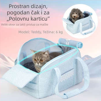 Torba za kućne ljubimce za mačke i male pse, čipkasti dizajn, prozračni poliester, nošenje preko ramena ili ručno (Poliester; Mačka 7 kg; Pas 6 kg; Jednostavan uzorak; Čvrstoća: srednja do mekana)