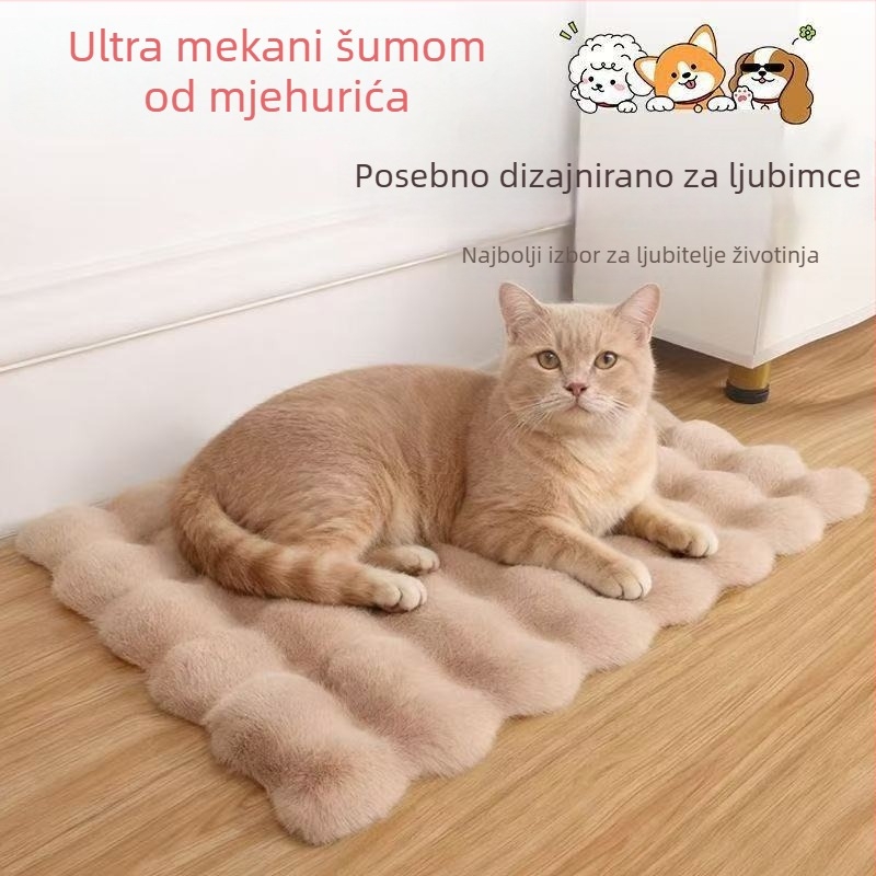 Podložka za pse od velura — udoban madrac za spavanje (Materijal: velur; Sezona: cijelo godišnje; Pogodno za: psa; Čišćenje: perivo; Funkcija: grijanje)