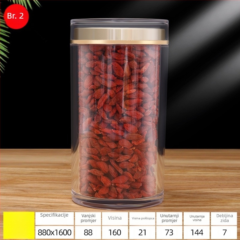 Zatvorena PS plastična staklenka s poklopcem, offset tisak, prilagodljivo pakiranje za zdravstvene proizvode