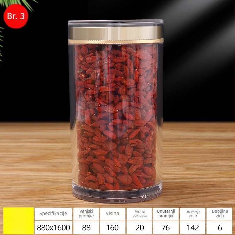 Zatvorena PS plastična staklenka s poklopcem, offset tisak, prilagodljivo pakiranje za zdravstvene proizvode