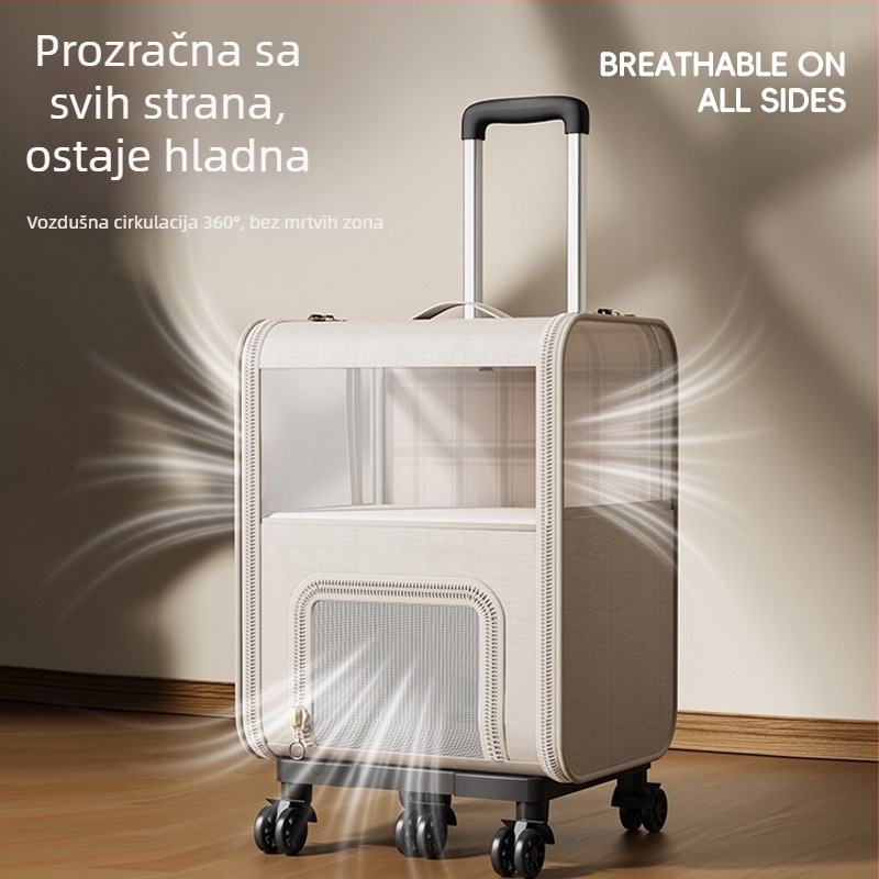 Ruksak za kućne ljubimce za mačke i pse, s dvostrukim prostranim unutarnjim dijelom; Materijal: Drugo; Kapacitet: 52000; Nosivost: 5–7 kg; Čvrstoća: Srednja; Autorizirana privatna marka: Da
