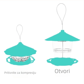 Vanjska viseća hranilica za ptice, sklopiva s automatskim hranjenjem (Materijal: PP+PS; Marka: Xin shang plastic; Namijenjeno: Akvarij)