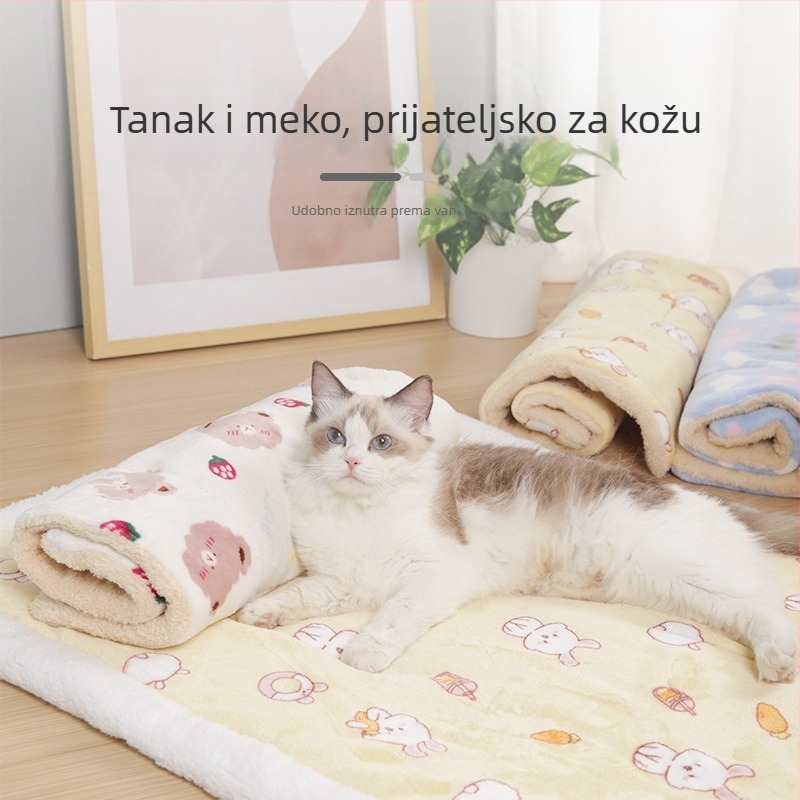 Mingge pet prostirka za spavanje – tkanina, debela i topla dvostruka flanelna podloga za mačke i pse, lako se čisti, Jiangsu