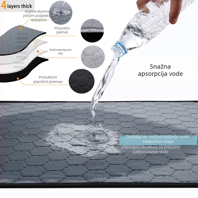 WEITAO Podloga za pse – periva, apsorbirajuća, protuklizna, prozračna poliester vlakna