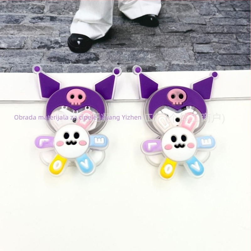 Crocs dodatak s LED svjetlom, rotirajući dizajn Cartoon Paradise, model 2-5123, uklonjiva dekoracija