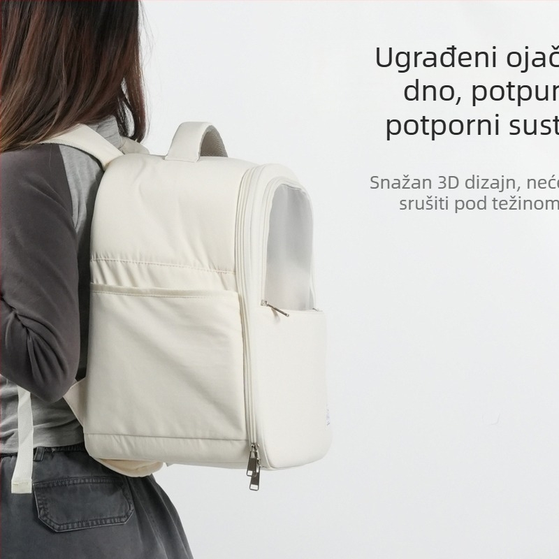Ruksak za kućne ljubimce - materijal: kompozitna tkanina i debeli pjenu; kapacitet: psi do 5 kg / mačke do 7,5 kg; tvrdoća: srednja; kategorija: torba/kutija za kućne ljubimce