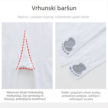 Dječje pantyhose za ples, od najlona, jacquard pletene, prozračne, tanke, za proljeće i ljeto