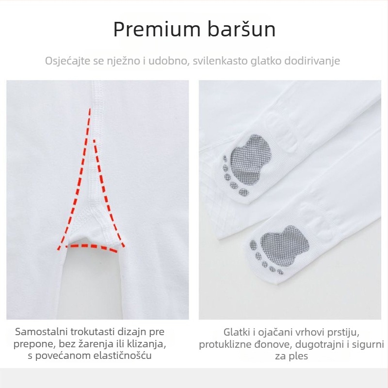 Dječje pantyhose za ples, od najlona, jacquard pletene, prozračne, tanke, za proljeće i ljeto