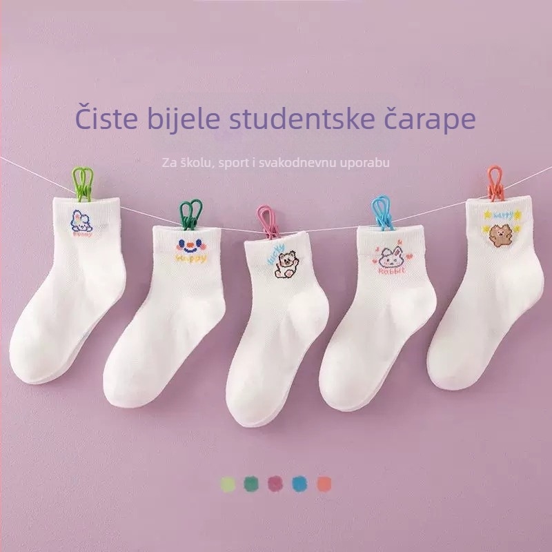 Dječje čarape – tanke, prozračne mrežaste, 80% poliester, za ljeto