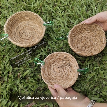 Hamster viseće gnijezdo, pleteno od trave i metala, za sve sezone