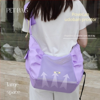 Torba za kućne ljubimce - prijenosna torba za mačke i pse, cross-body dizajn; Kapacitet: 6,5 kg za mačke / 4 kg za pse; Materijal: poliester; Uzorak: jednobojna; Tvrdoća: srednje mekana