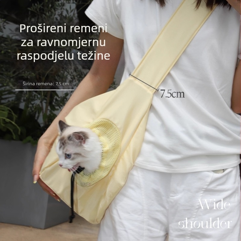 Torba za kućne ljubimce - prijenosna torba za mačke i pse, cross-body dizajn; Kapacitet: 6,5 kg za mačke / 4 kg za pse; Materijal: poliester; Uzorak: jednobojna; Tvrdoća: srednje mekana